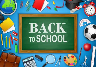 Geri okul renkli için illüstrasyon vektör