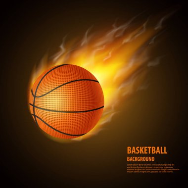 Gerçekçi basketbol geçmişi. Vektör illüstrasyonu