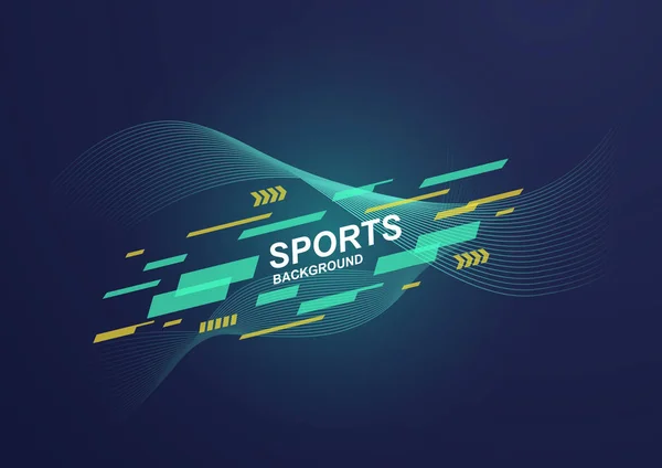 Soyut Modern renkli spor afişi. Vektör illüstrasyonu