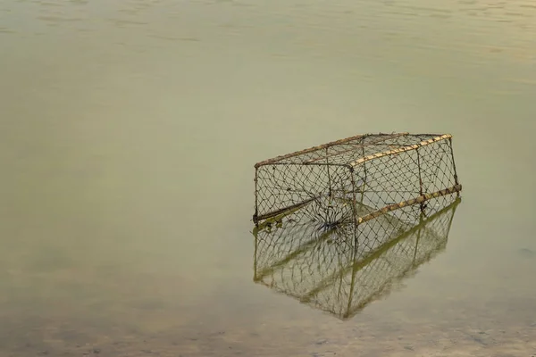 Ловец рыбы в реке, Чонбури, Таиланд — стоковое фото
