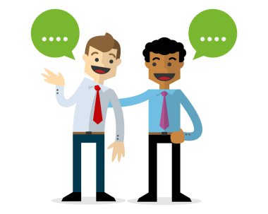 Chat yapan İşadamlarından vektör