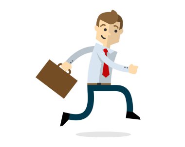 Vektör işadamı ofisine veya ana sayfaya git