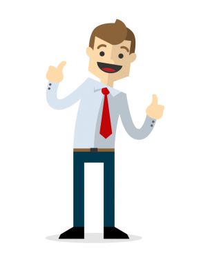 Vektör başparmak yapıyor işadamı