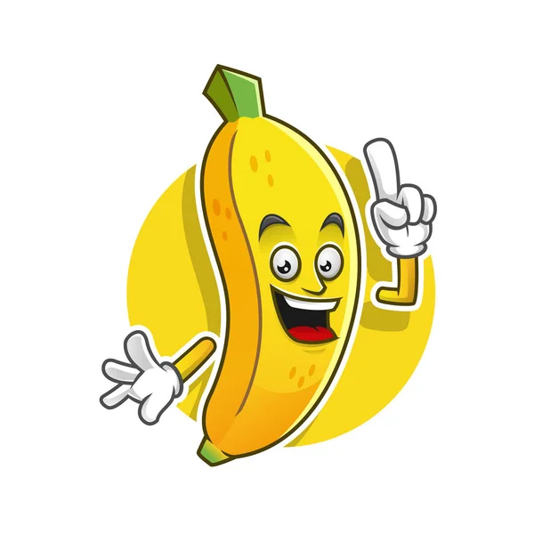 Tenho uma ideia de mascote de banana. Caráter de banana vetorial —  Vetores de Stock