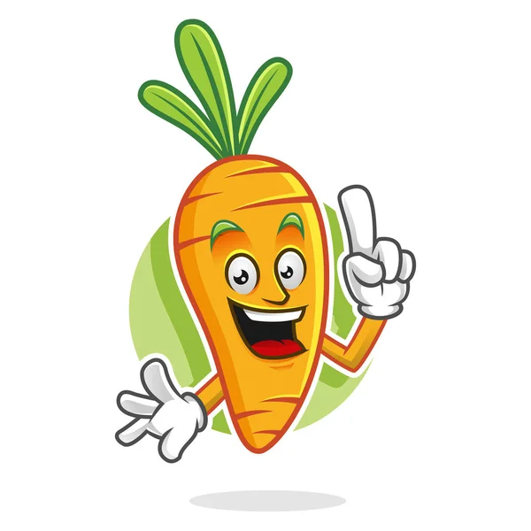 Mascote de cenoura inteligente, personagem de cenoura, desenho animado de cenoura —  Vetores de Stock