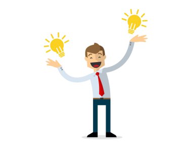 Vektör işadamı fikirlerim var.