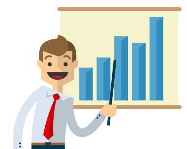 Sunu yaparken işadamı vektör