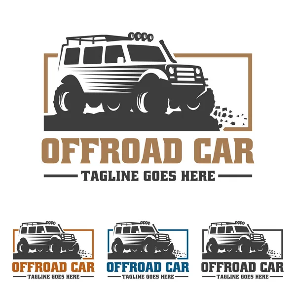 Logotipo do carro off road, logotipo offroad, modelo de logotipo do carro SUV, off-road — Vetor de Stock