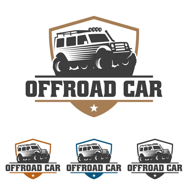 Logotipo do carro off road, logotipo offroad, modelo de logotipo do carro SUV, off-road —  Vetores de Stock