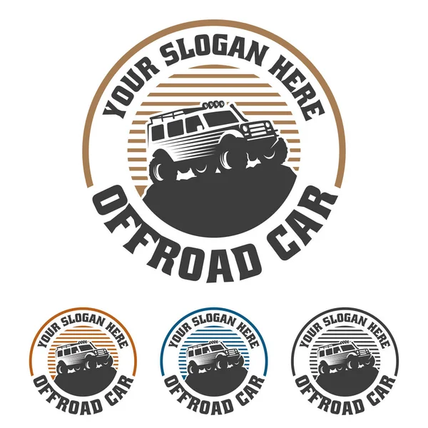 yol araba logosu, offroad logo, Suv araba logosu şablonu, off-road