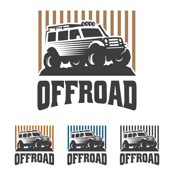 Off road αυτοκινήτων λογότυπο, λογότυπο offroad, Suv αυτοκινήτων λογότυπο πρότυπο, εκτός δρόμου — Διανυσματικό Αρχείο