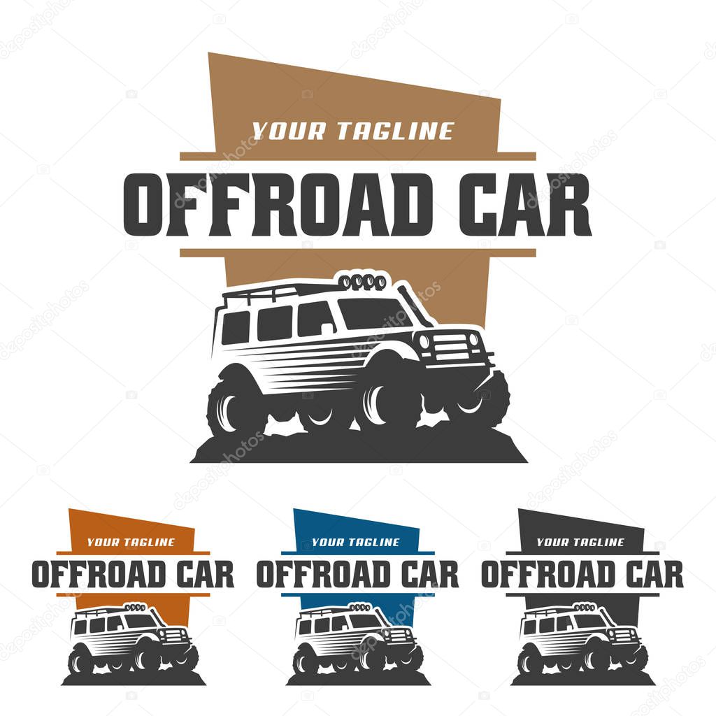 off road car logo, offroad logo, SUV car logo template, off-road