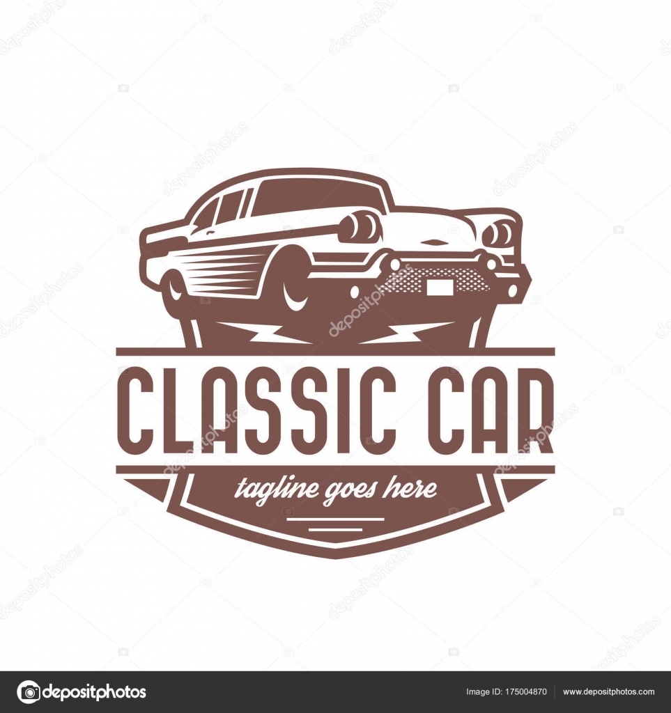 Classic Car logo template, vintage car logo, retro car logo desi ...