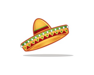 Fötr şapka, şapka sombrero simge vektör