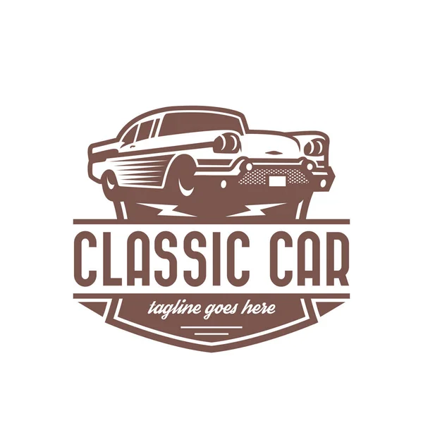 Modelo de logotipo do carro clássico, logotipo do carro vintage, logotipo do carro retro desi —  Vetores de Stock