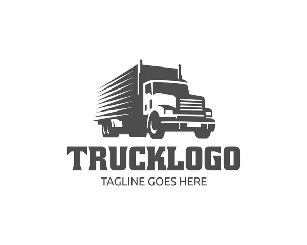 Логотип вантажівки, логотип вантажу, вантажні вантажні автомобілі, логотип логістики — стоковий вектор