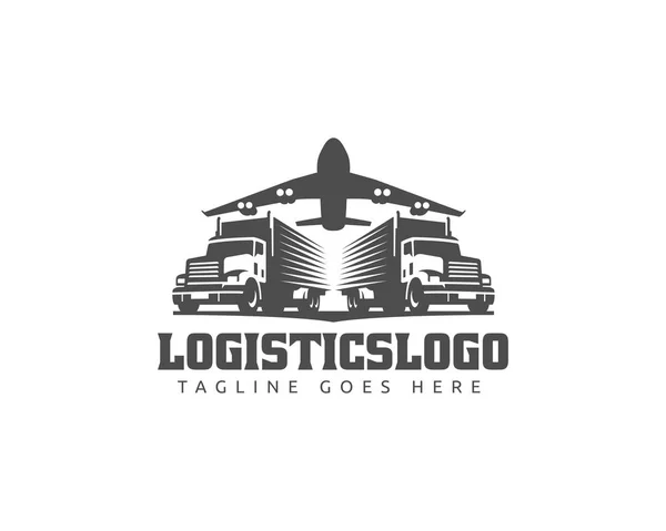 Lastbil logotyp, Last logotyp, leverans Last lastbilar, Logistic logotyp — Stock vektor