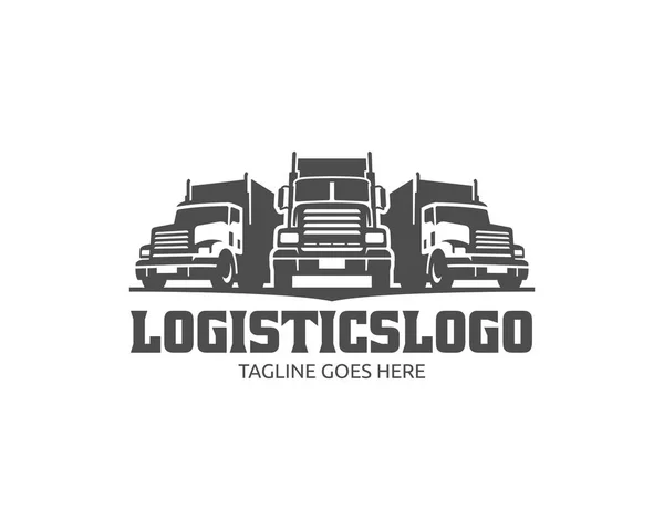 Náklaďák, Logo, logo nákladní, dodávky nákladní automobily, logistické logo — Stockový vektor