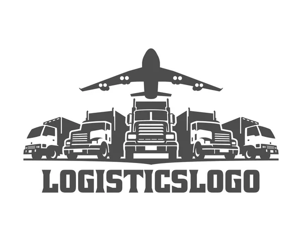 Логотип вантажівки, логотип вантажу, вантажні вантажні автомобілі, логотип логістики — стоковий вектор