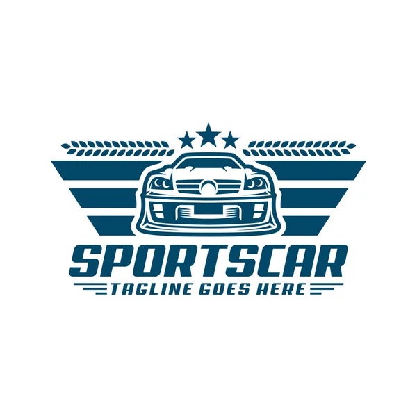 Logo del coche deportivo plantilla o icono — Vector de stock