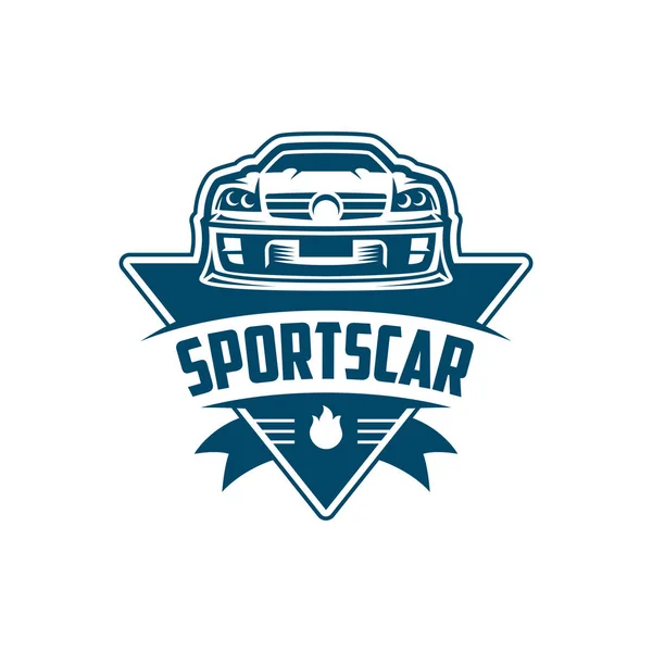 Logo del coche deportivo plantilla o icono — Vector de stock