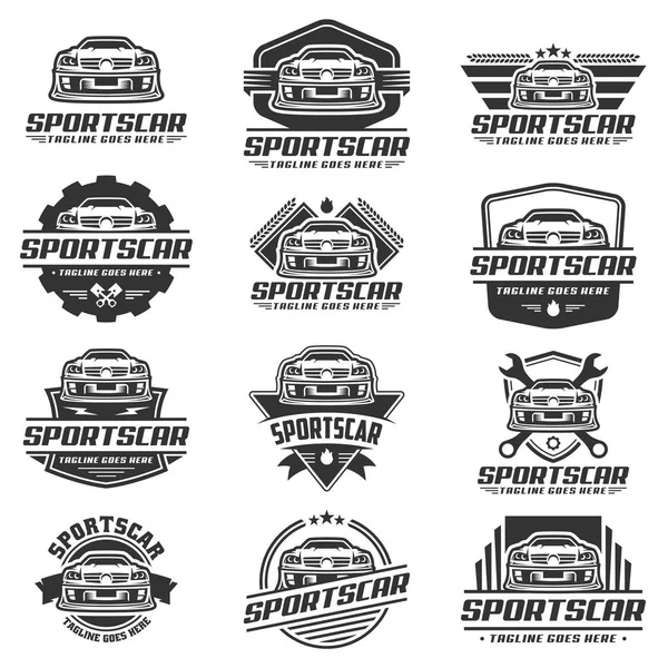 Spor araba Logo şablonu veya simge kümesi