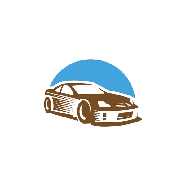 Modèle ou icône de logo de voiture de sport — Image vectorielle