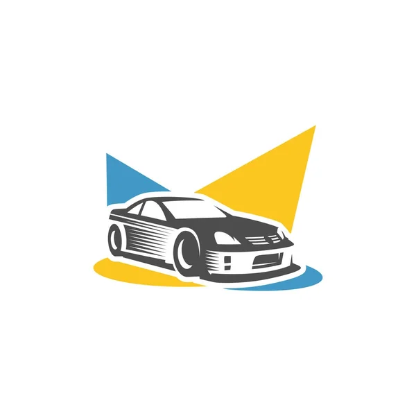 Logo del coche deportivo plantilla o icono — Vector de stock