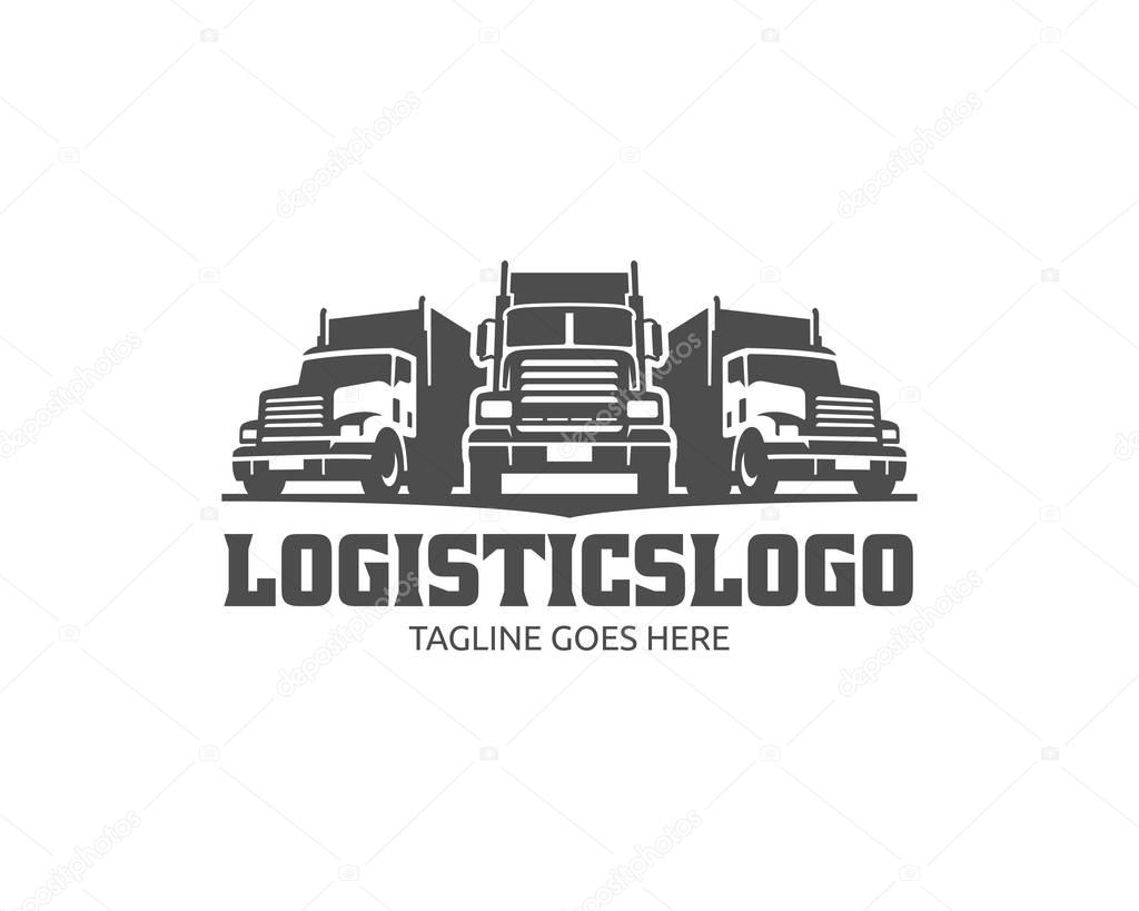 A template of Truck Logo, cargo logo, delivery cargo trucks, Logistic logo