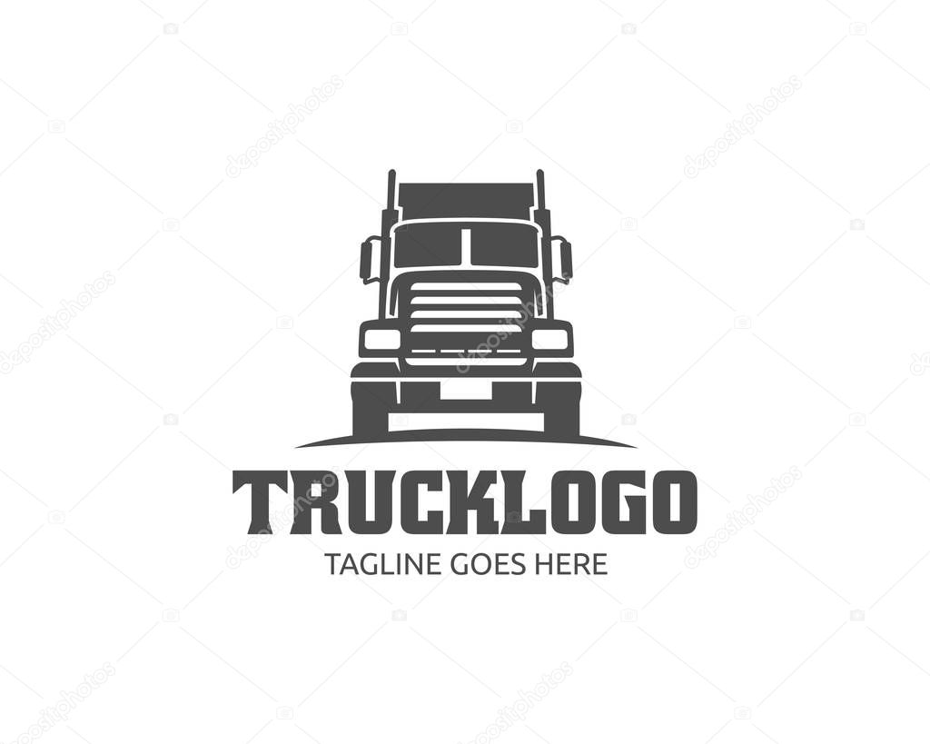 A template of Truck Logo, cargo logo, delivery cargo trucks, Logistic logo