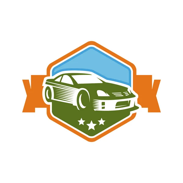 Πρότυπο αθλητικό αυτοκίνητο λογότυπο ή το εικονίδιο — Διανυσματικό Αρχείο