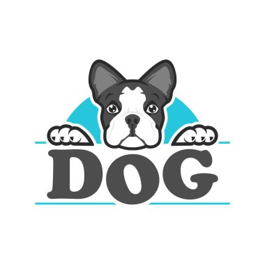 Avatar simgesi ya da logo için sevimli köpek kafası çizgi film karakterinin vektörü