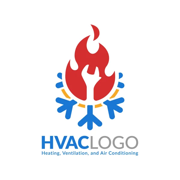 Návrh loga Hvac, ventilace topení a logo klimatizace nebo šablona ikony. — Stockový vektor