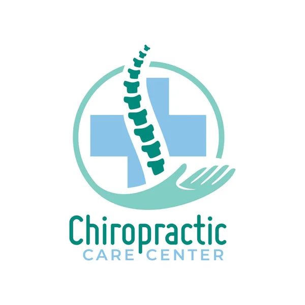 Chiropractic logo vector, spine health care medical symbol or icon, physiotherapy template — Stock Vector