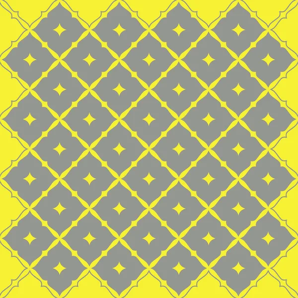 黄色背景下的灰色几何图案 — 图库矢量图片