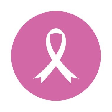 Düz pembe kurdele simgesi