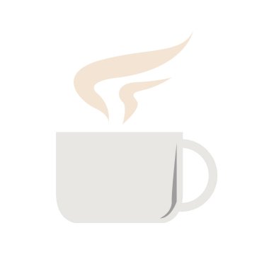 Sıcak bir içecek basit düz örnek fincan