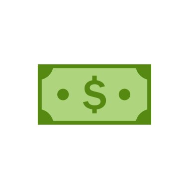 Doları para basit grafik illüstrasyon