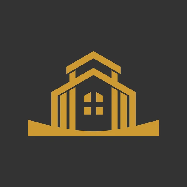 Luksusowa rezydencja złotym Logo — Wektor stockowy