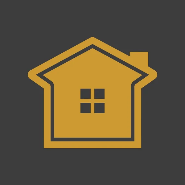 Απλό κομψό χρυσό σπίτι — Διανυσματικό Αρχείο