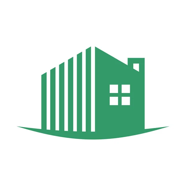 Simple Green Swoosh Residence logotyp — Stock vektor