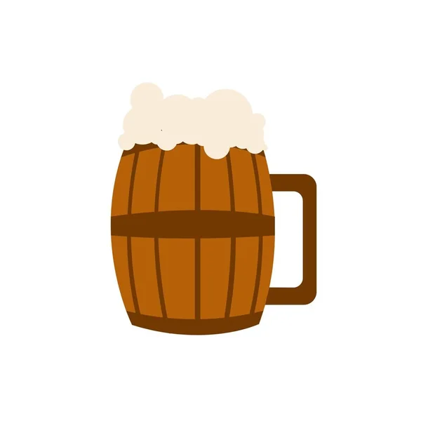 Beer Barrel Glass — Stock Vector