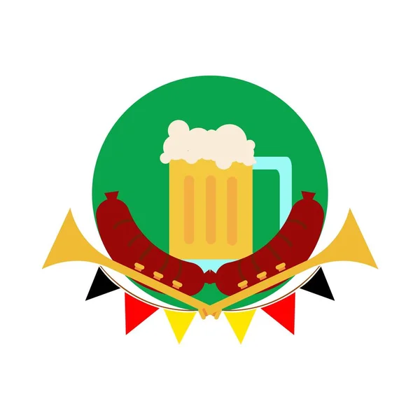 Κοινό ποτήρι μπύρας Oktoberfest — Διανυσματικό Αρχείο
