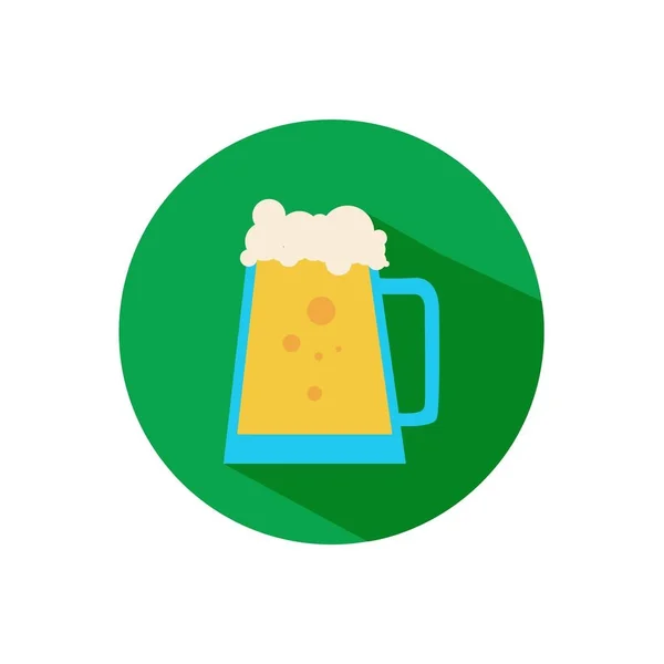 Simples jarro de cerveja Ícone plano — Vetor de Stock