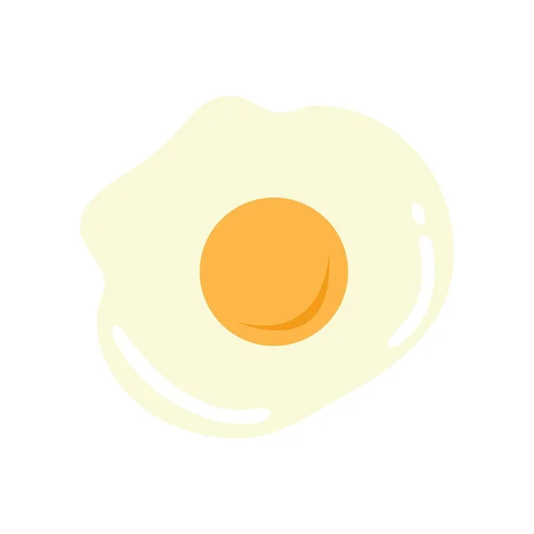 Ilustración plana simple frita huevo — Vector de stock