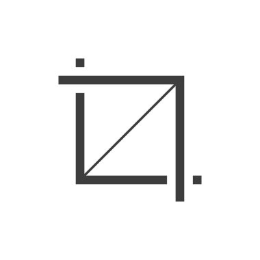 Basit ortak kırpma görüntü simgesi