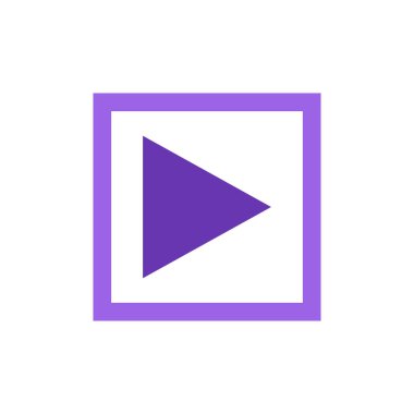 Basit ortak kare Oynat düğmesini