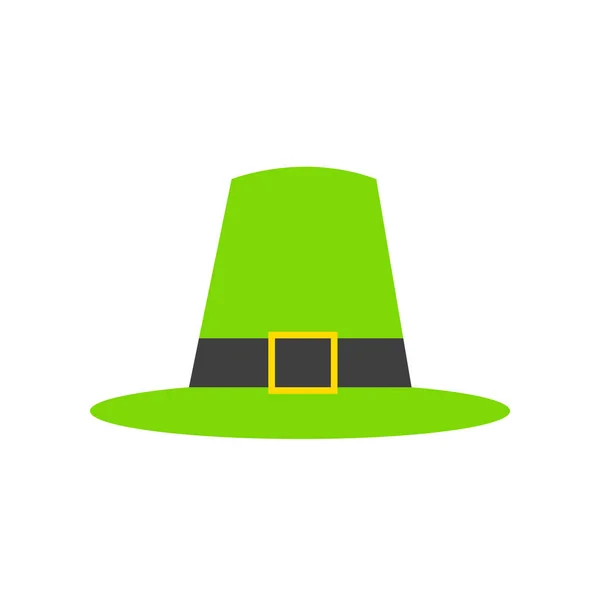 Chapeau vert pèlerin Thanksgiving — Image vectorielle