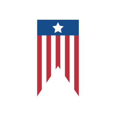 Basit ABD bayrağı bayrak amblem