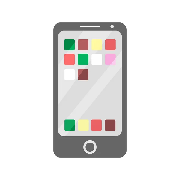 Gadget per smartphone scuro con icone — Vettoriale Stock